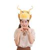 Wholesale Golden Dragon Head Hat For Photography Props And Performance Cartoon Style Plush Hat Year Mascot)