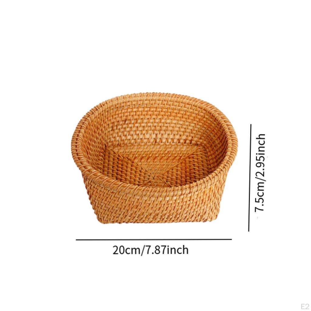 Banker of Wicker Basket Organizer The Basketry Decoration Mimbre Bowl Rattan Fruit