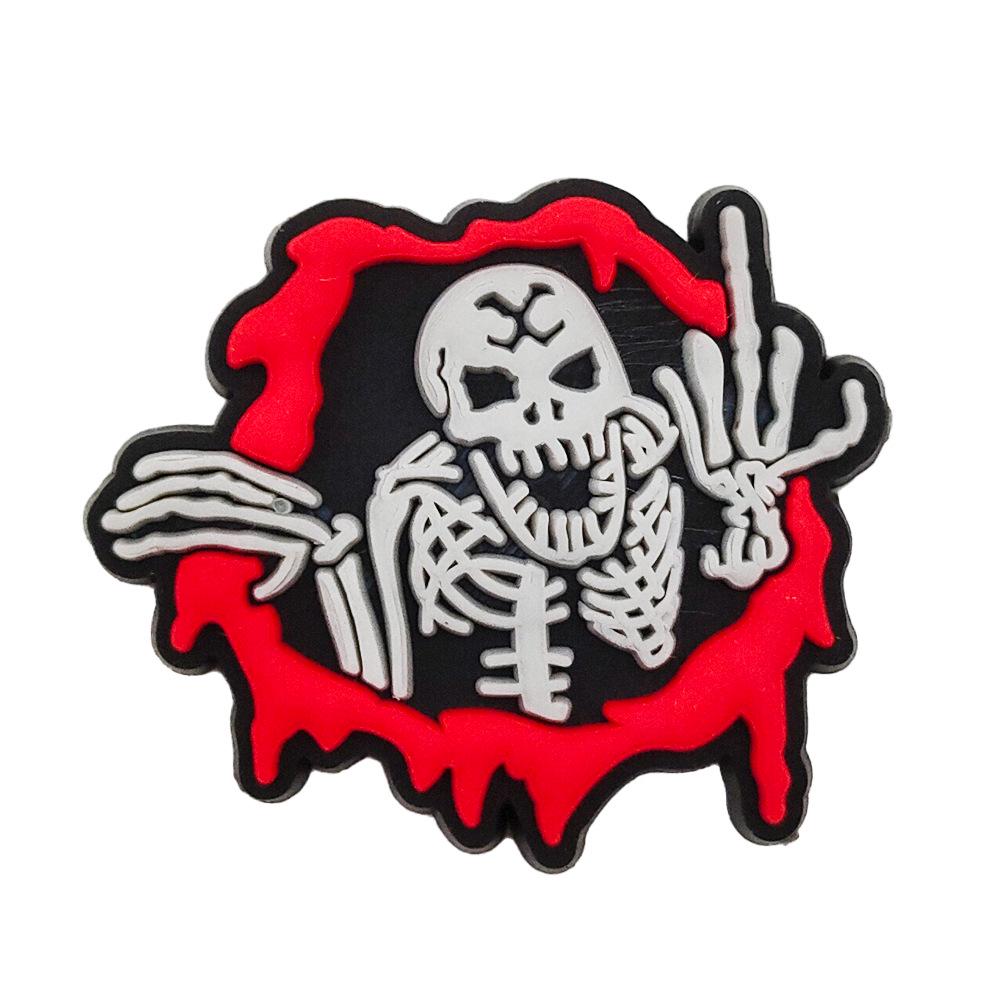 Black & White Halloween Punk Metal Rock Croc Shoe Charms