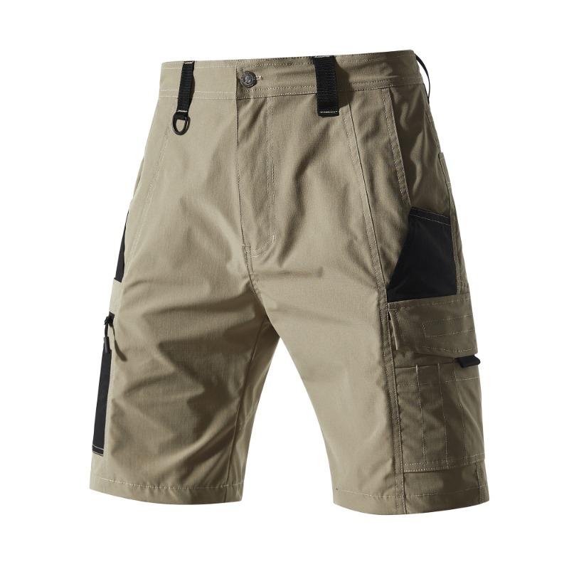 

Multi-Pocket Cargo Shorts for Men Ripstop Outdoor Cropped Trousers Man Hiking Fishing Casual Men s Work Shorts 30 чорний