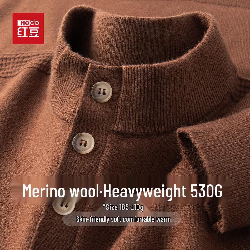 

Hodo Мужской Тяжелый Теплый Пуловер с Воротником-стойкой из Смеси Шерсти