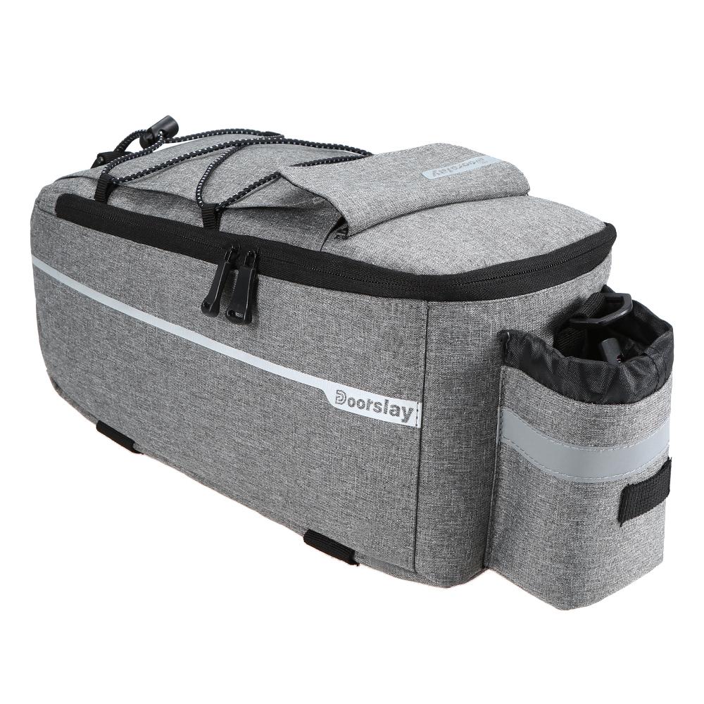Doorslay Insulated Trunk Cooler Bag Cycle Bicycle Rear Rack Storage Luggage Bag Reflective MTB Bike Pannier Bag