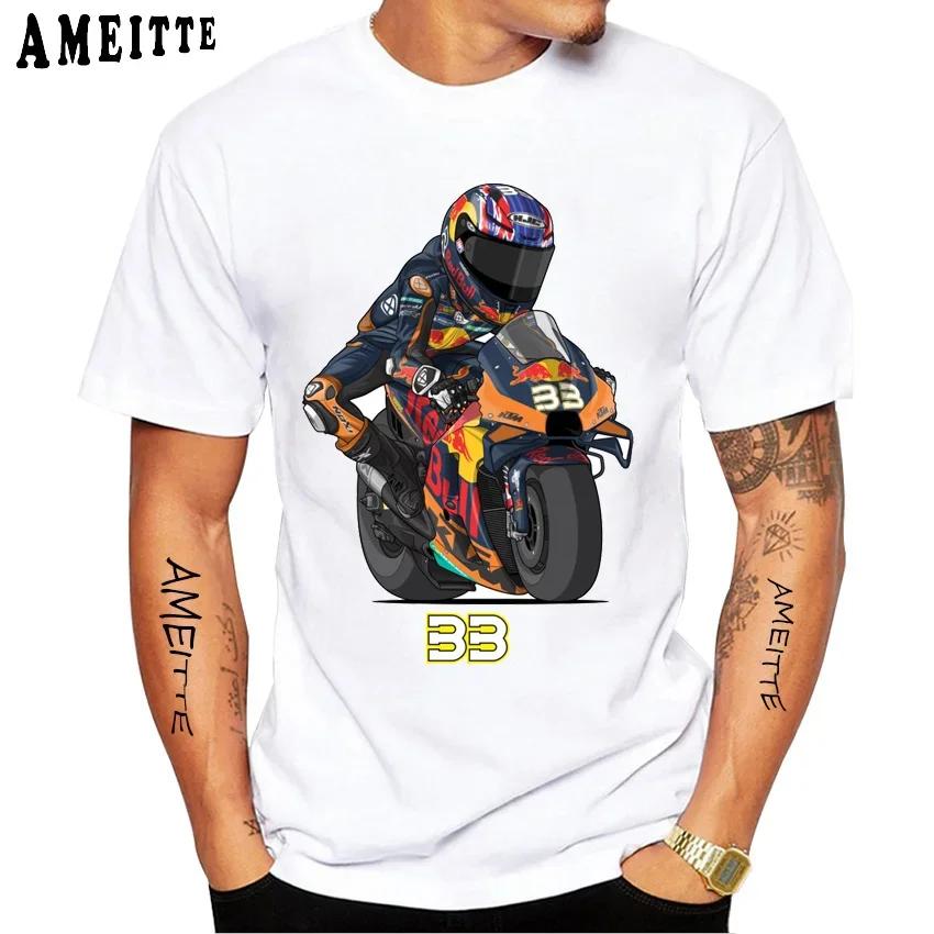 Brad Binder 33 GP Racing Legend T-Shirt Unisex New Men Short Sleeve Hip Hop Boy Casual Tees Motorcycle Sport GP Fans White Tops