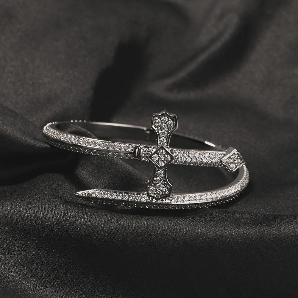 Trendiges europäisches und amerikanisches Zirkon-Armband mit Schwert der Gerechtigkeit