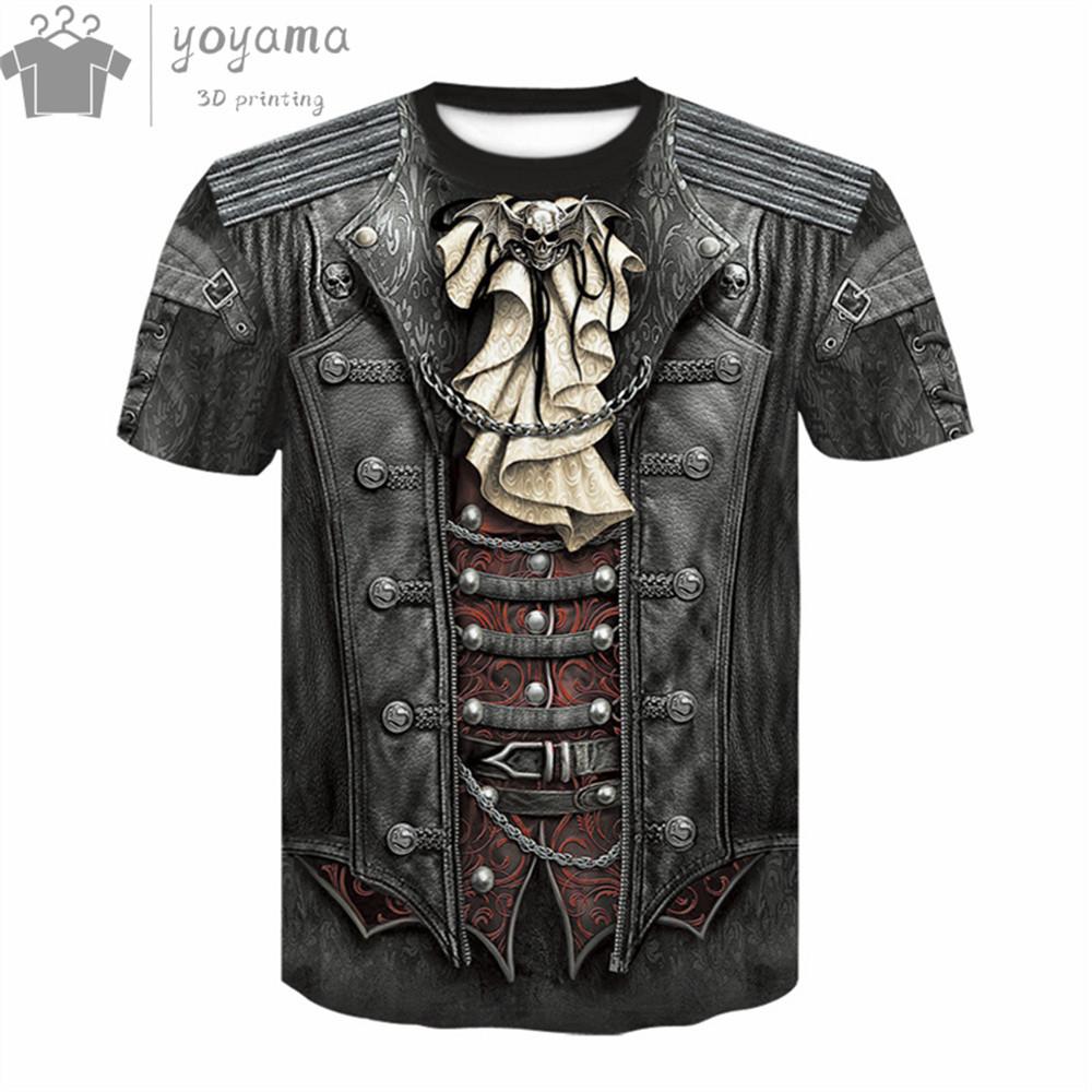 Summer Men's 3d Printed Horror Skeleton Men T-Shirt Stylish Casual Fun Alternative Short Sleeve O Neck Quick Dry Shirt