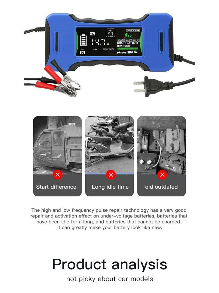 12V/24V Universal Smart Automatic Charger