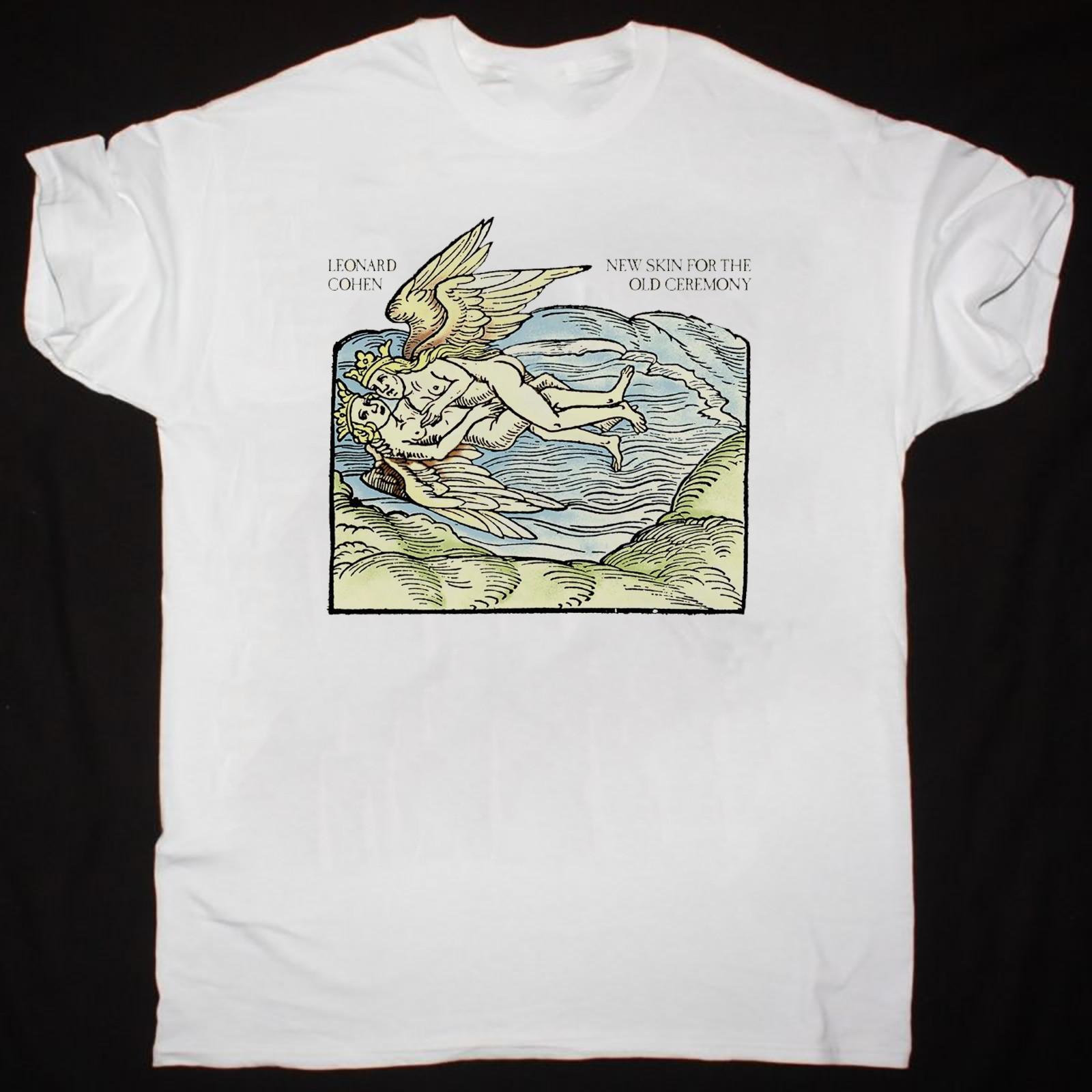 New Popular Leonard Cohen White T-Shirt Cotton Full Size S