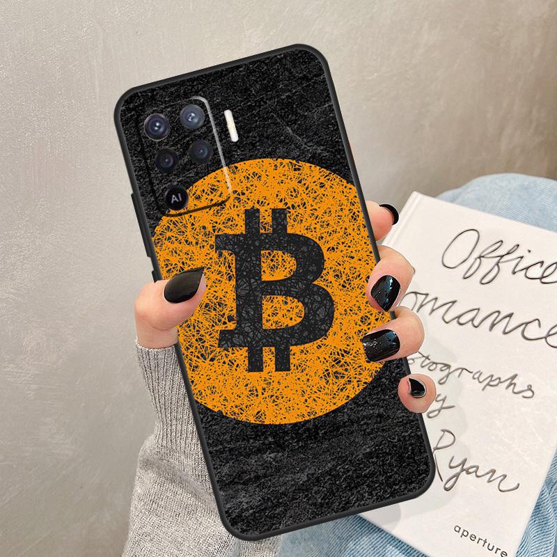 Bitcoin Case For Oppo A57 A17 A77 A18 A38 A58 A78 A98 A74 A54 A94 A80 A60 A40 A96 A76 A16 A15 A5 Pro