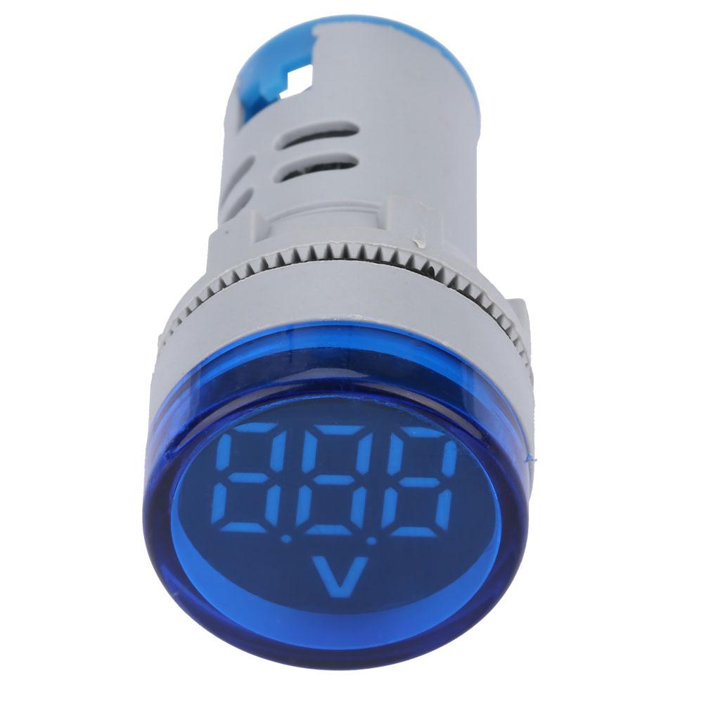 LED Voltmeter Signal Light Digital Display DC Voltage Meter Indicator Round Lamp Tester