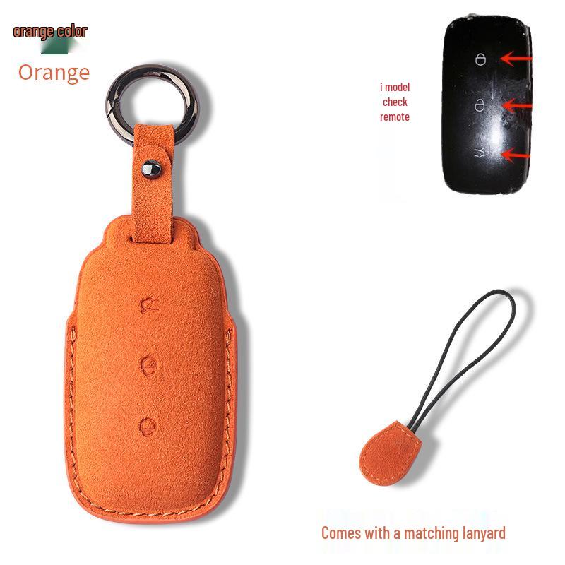 Prémiové semišové a kožené pouzdro na klíče Geely Galaxy L7 s přezkou pro muže a ženy