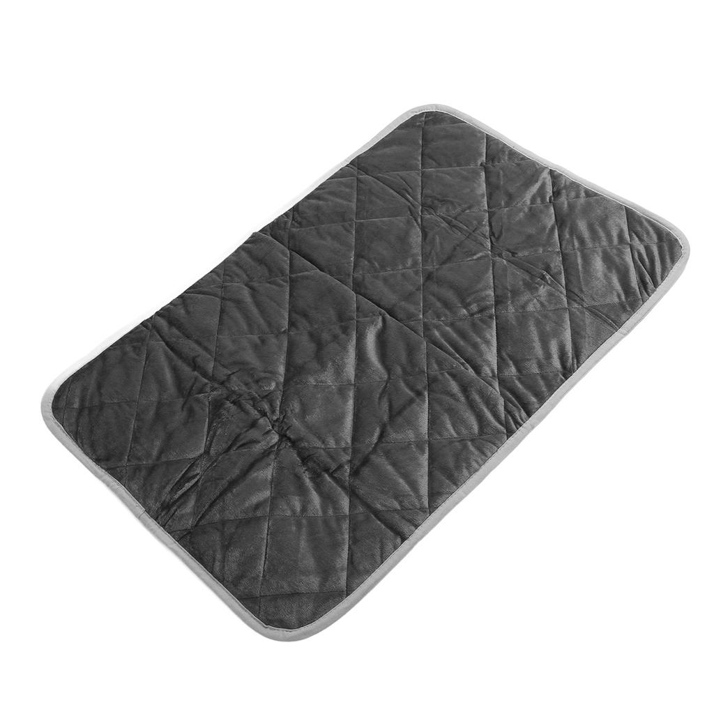 Washable Thermal Pet Pad with Non Slip Bottom for Fluid Absorbing Training Warm Keeping Dog Cat Grey M