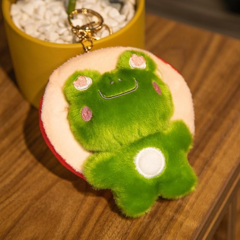 Frog With Hat Plush Toy Cartoon Stuffed Doll Pendant Decoration Kids Gift Cute