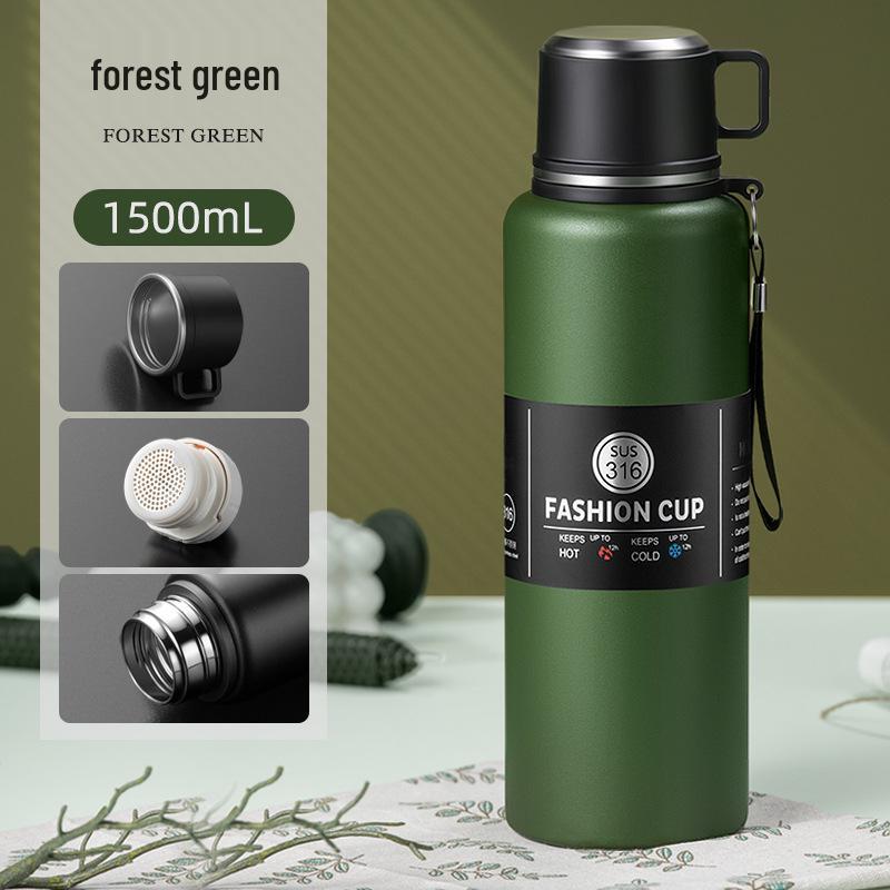 Portable Large-Capacity Double-Wall Insulated Stainless Steel Water Cup