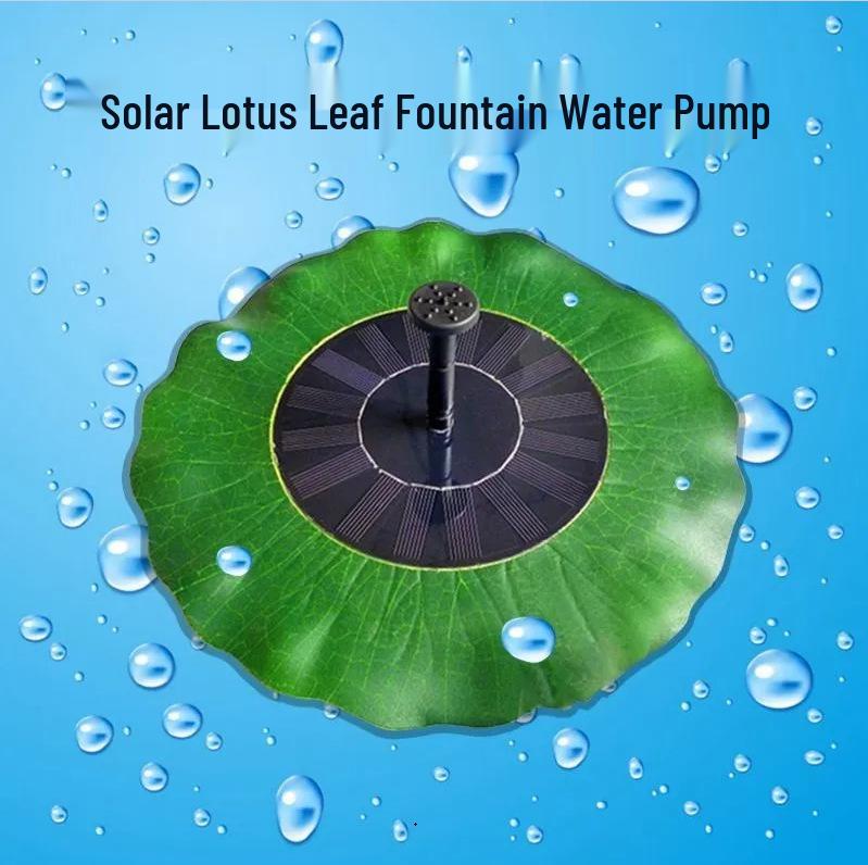 Solar Floating Fountain with Battery and LED Lights for Outdoor Ponds
