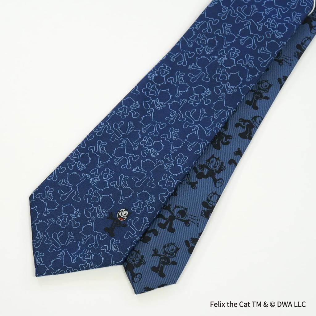 Felix the Cat Character Tie (One-Point Design) UNDW0862 Navy