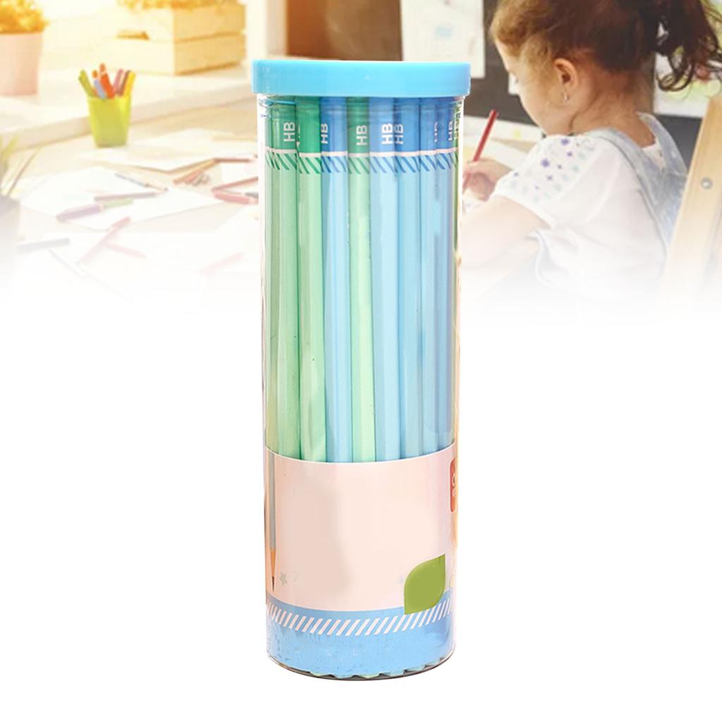 50 Pcs Writing Pencil Set HB Pencil Ergonomic Handle Safe Sketching Drawing Pencil Set for