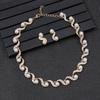 2026 Pearl Necklace Earrings Two-piece Set Women's Light Luxury Niche Versatile Sweater Chain Clavicle Chain Alloy