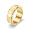 Rotatable Sun, Star Moon Ring  Fashionable Stainless Steel Rotating Couple Ring