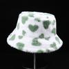 Fashionable Love Pattern Bucket Hat for Various Head Size Winter Autumn Thicken Fisherman Hat Headpiece for Casual Wear