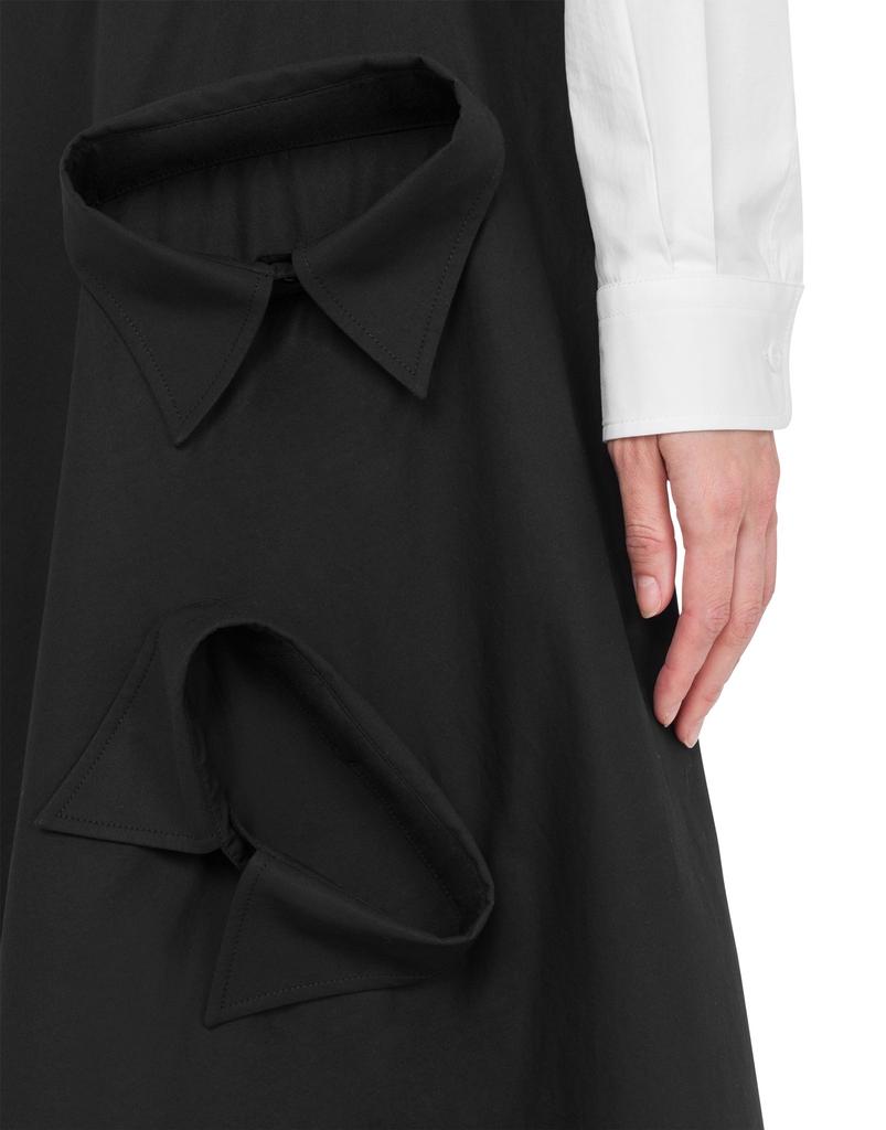 Moschino Multi-Collar Poplin Skirt