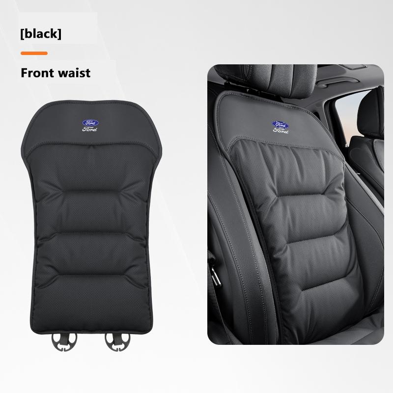 Aksamitna Poduszka Zimowa Pokrowiec na Oparcie Siedzenia ze Skóry Nappa do Samochodu Ford Mondeo Focus Fiesta Kuga MK3 Mustang F-150 C-Max