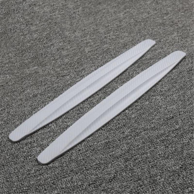 

Car Front and Rear Bumper Anti-collision Strips, Carbon Fiber Pattern Protective Strips, Anti-scratch Rubber Strips For Car 2pcs