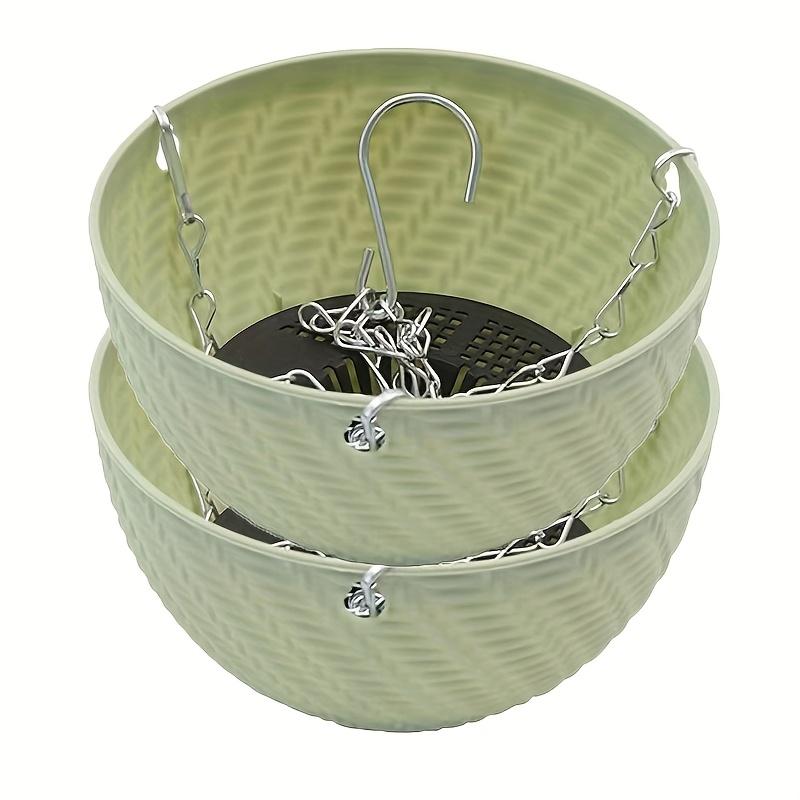 

2 шт. Открытый садовый балконный подвесной цветочный горшок, подвесной горшок. 4 цвета, подходит для комнатных и уличных зеленых растений зелёный