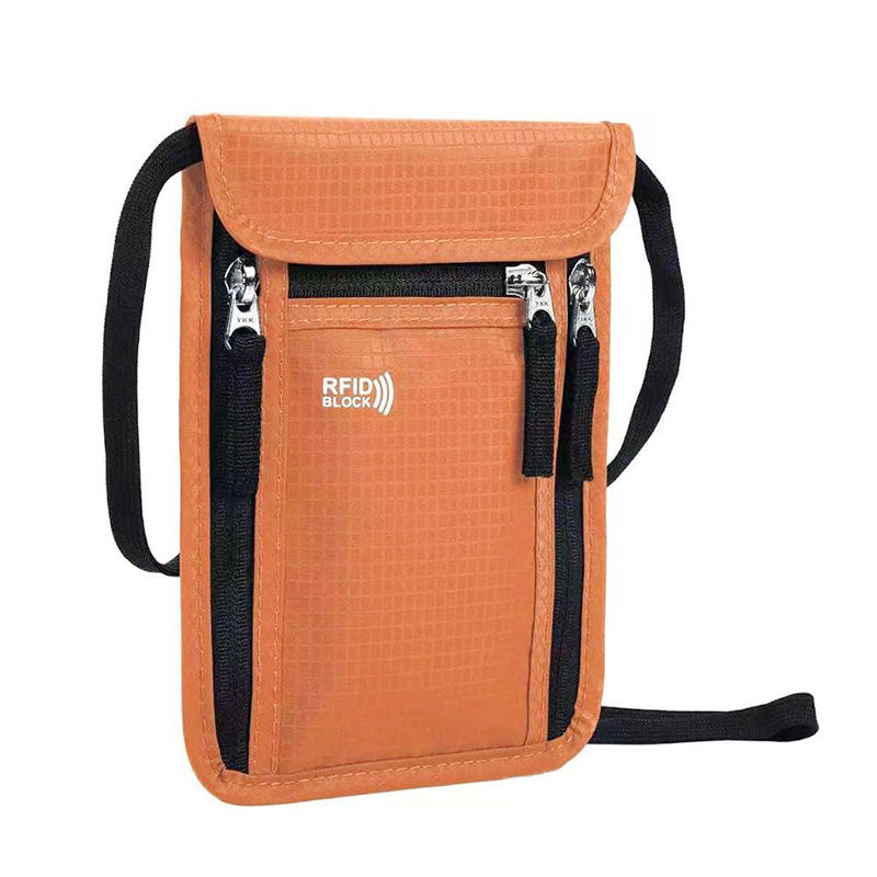 Multifunctional Passport Holder Neck Pouch for Women Men Lightweight Travel ID Card Holder Document Pouch Slim Crossbody Purse