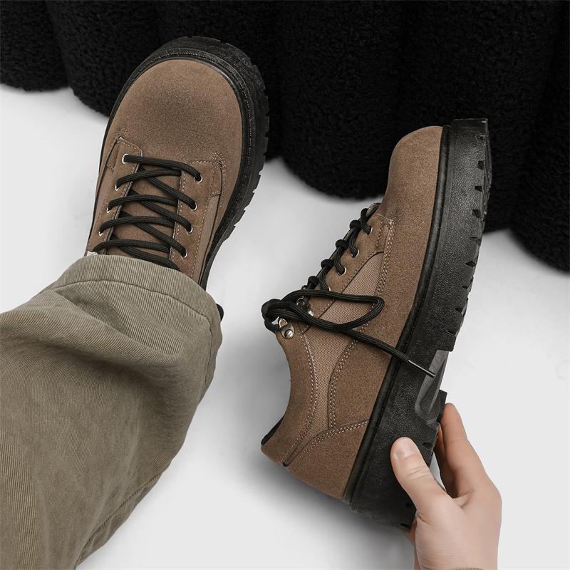 Amerikanische Retro-Schuhe Frühling Nische Maillard Plateau Niedrige Leder-Schuhe Lässig