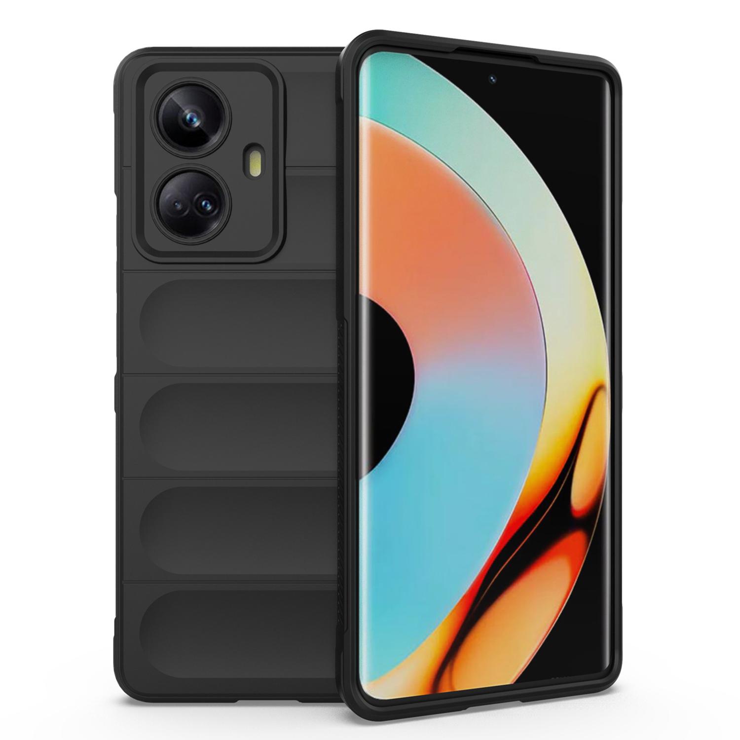 

For Realme 10 Pro+ 5G Anti-scratch Soft TPU Back Cover Drop-proof Phone Case Black