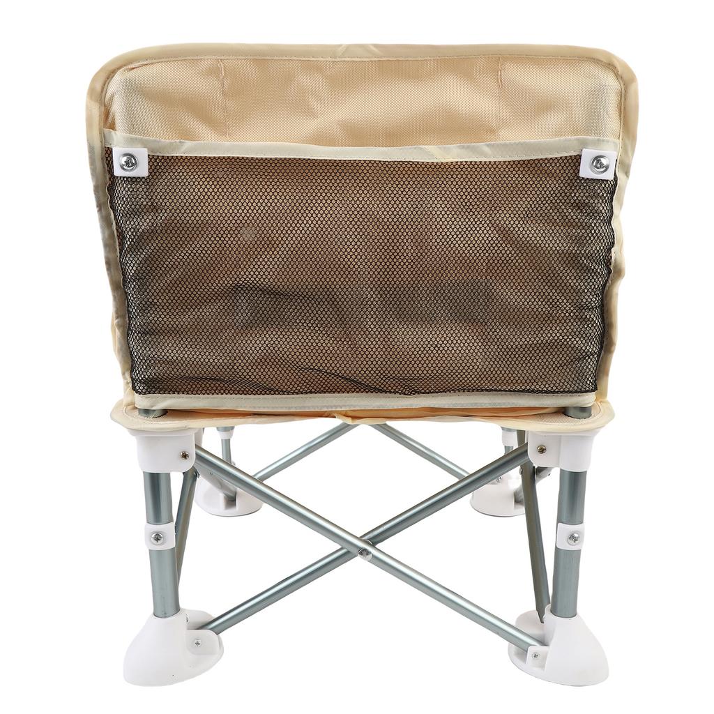 Přenosná židlička s podnosem béžová bezpečná rychlé rozložení skládací přenosná krmící židlička pro venkovní kempování cestování