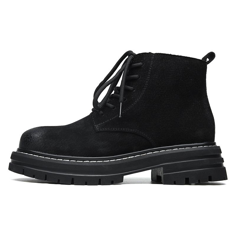 Hight Quality Classic British Style Genuine Leather Outdoor Boots For Men's Ankle Shoes Khaki Black Hombre Daily Casual Dress