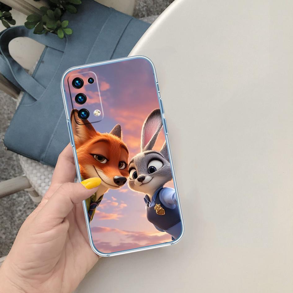 CJ105 Zootopia Disney Soft Shell Transparent Phone Case for Motorola Moto G7 G8 G9 G84 G85 G73 G24 G15 Z2 Play Power Plus