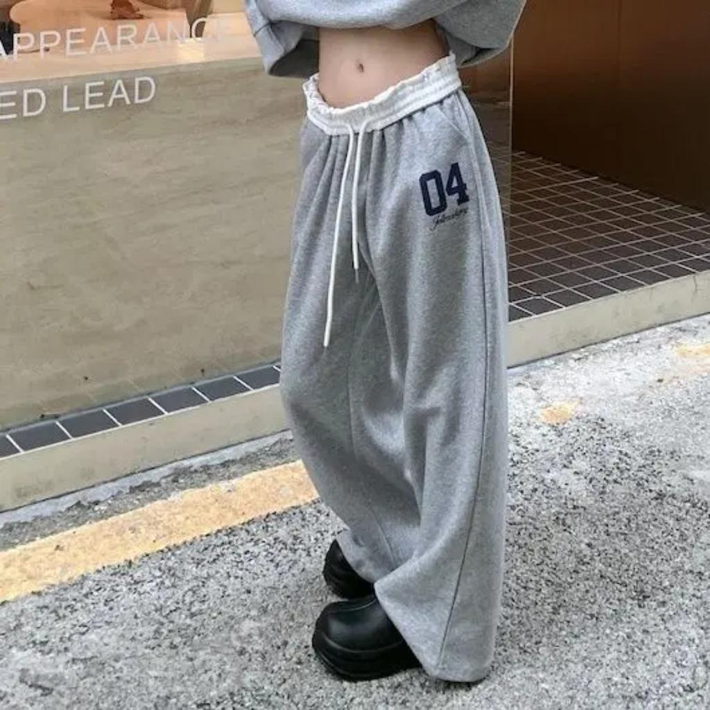 VIONA American Fashion Retro Sports Pants for Women in Spring and Summer High Waisted and Drooping Casual Pants Loose Pants