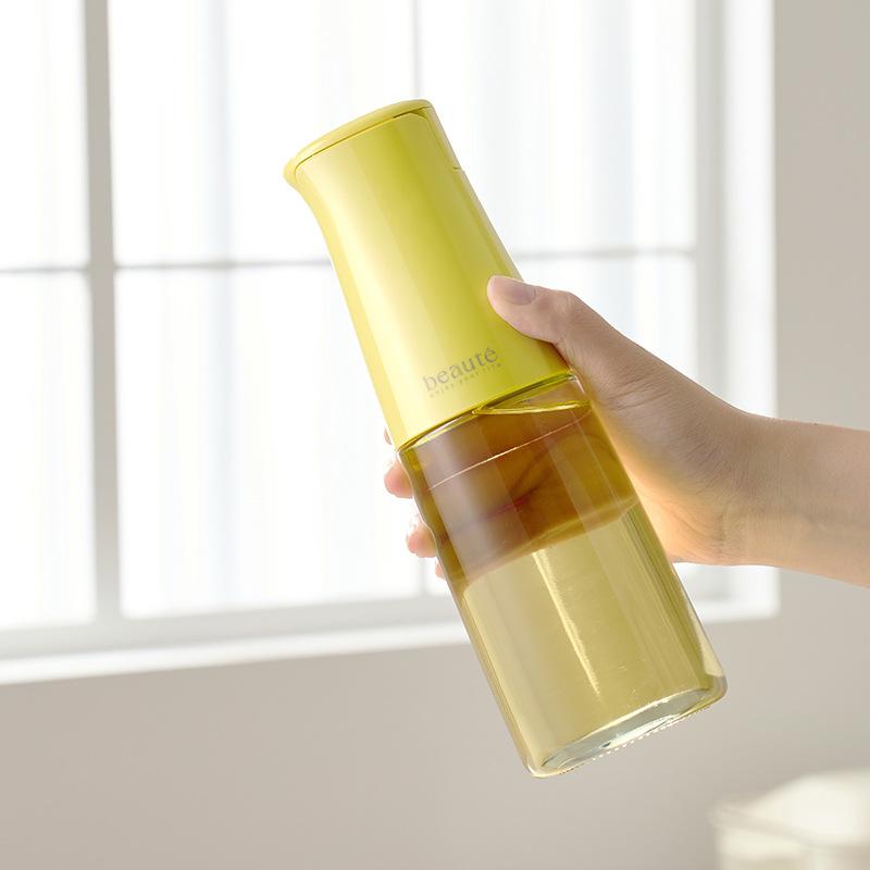 Automatic Opening and Closing Oil Pot Glass Oil Bottle Kitchen Food Grade Condiment Bottle Without Oil Hanging Gravity Oil Pot