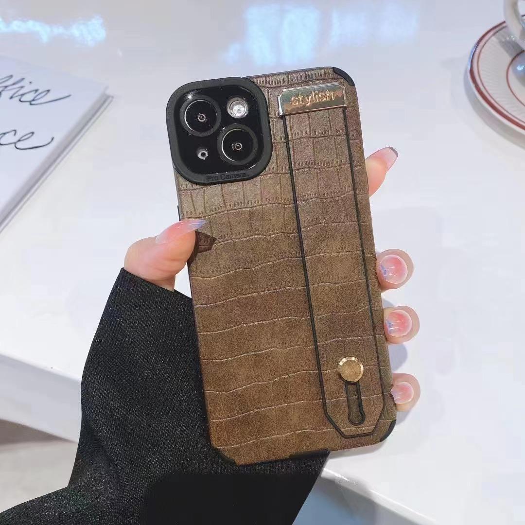 

Ремешок с узором крокодила подходит для подставки-чехла для телефона iPhone 14promax и противоударного защитного чехла для iPhone 13 с кожаным узором 12 iPhone X/Xs Universal