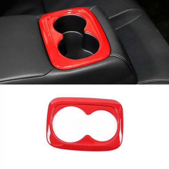 Rear Seat Armrest Water Cup Panel Trim For Honda Civic 11th - Bright Red