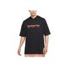 Jordan Alphanumeric Print Hooded Short Sleeve T-Shirt Men Tops Black DQ7383-010