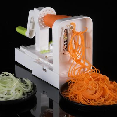 Espiralizador de verduras giratorio Cortador de patatas en espiral Reutilizable Ahorro de mano de obra Pelador estable