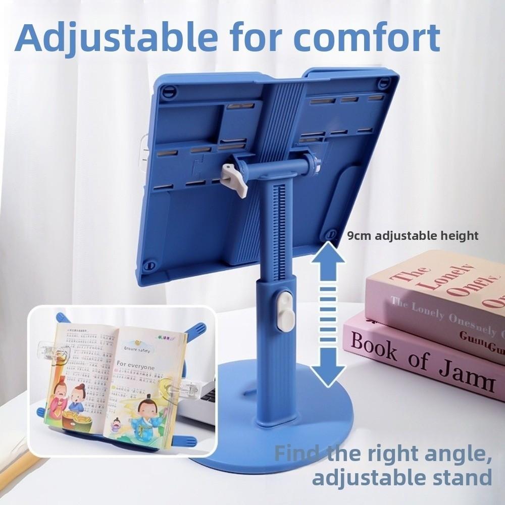 With Page Clip Lifting Reading Bookshelf Height Adjustable Children Reading Stand  Study Room