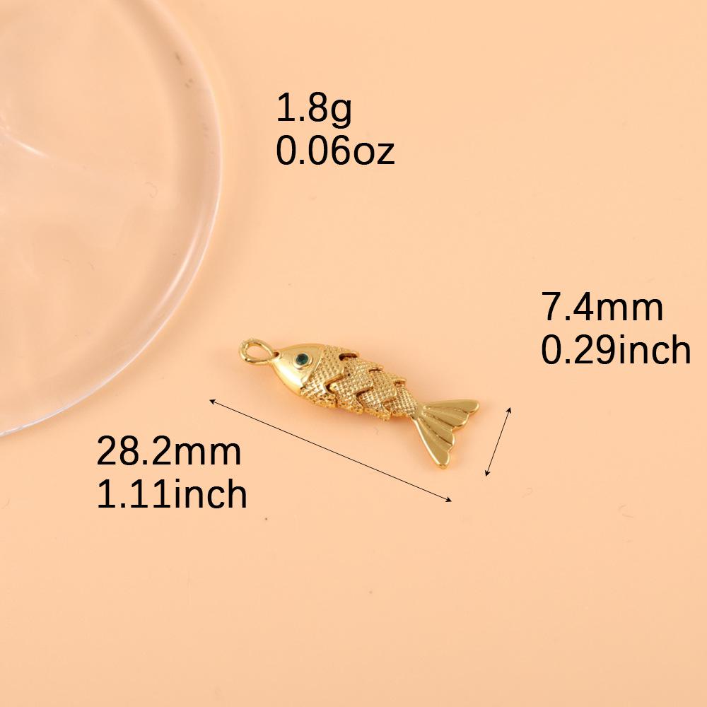 Eleganter vergoldeter Koi-Fisch Anhänger mit Strasssteinen