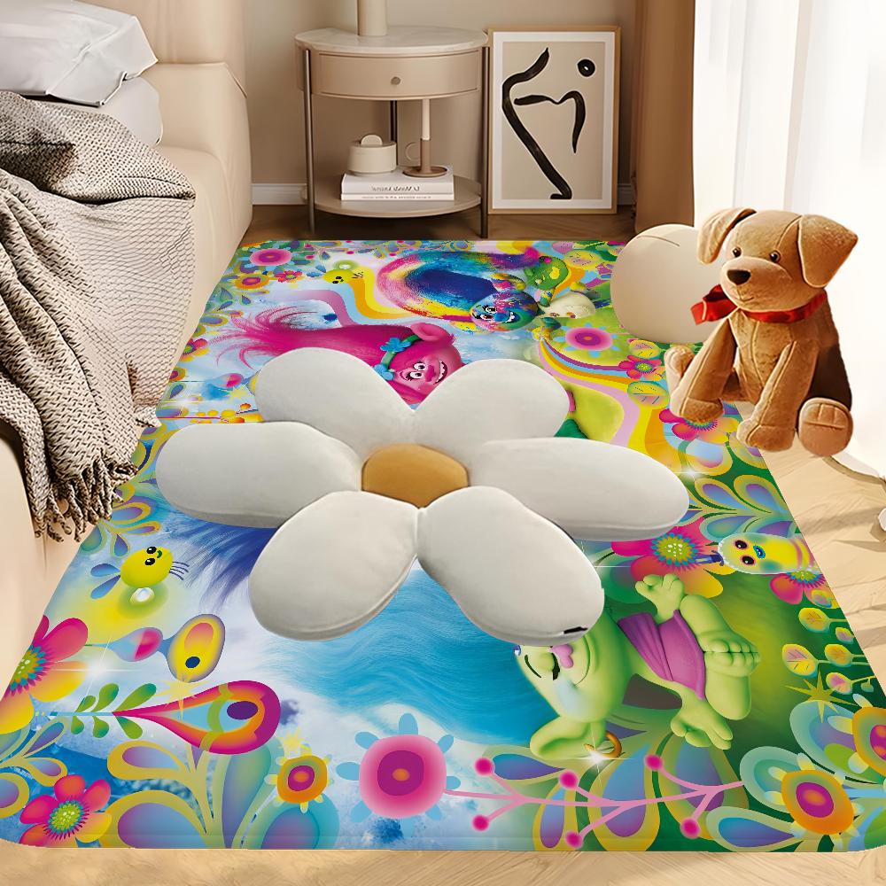 Cartoon T-Trolls Bathroom Mat Kids Room Bedroom Decoration Balcony Anti-Slip Doormat Living Room Welcome Rug