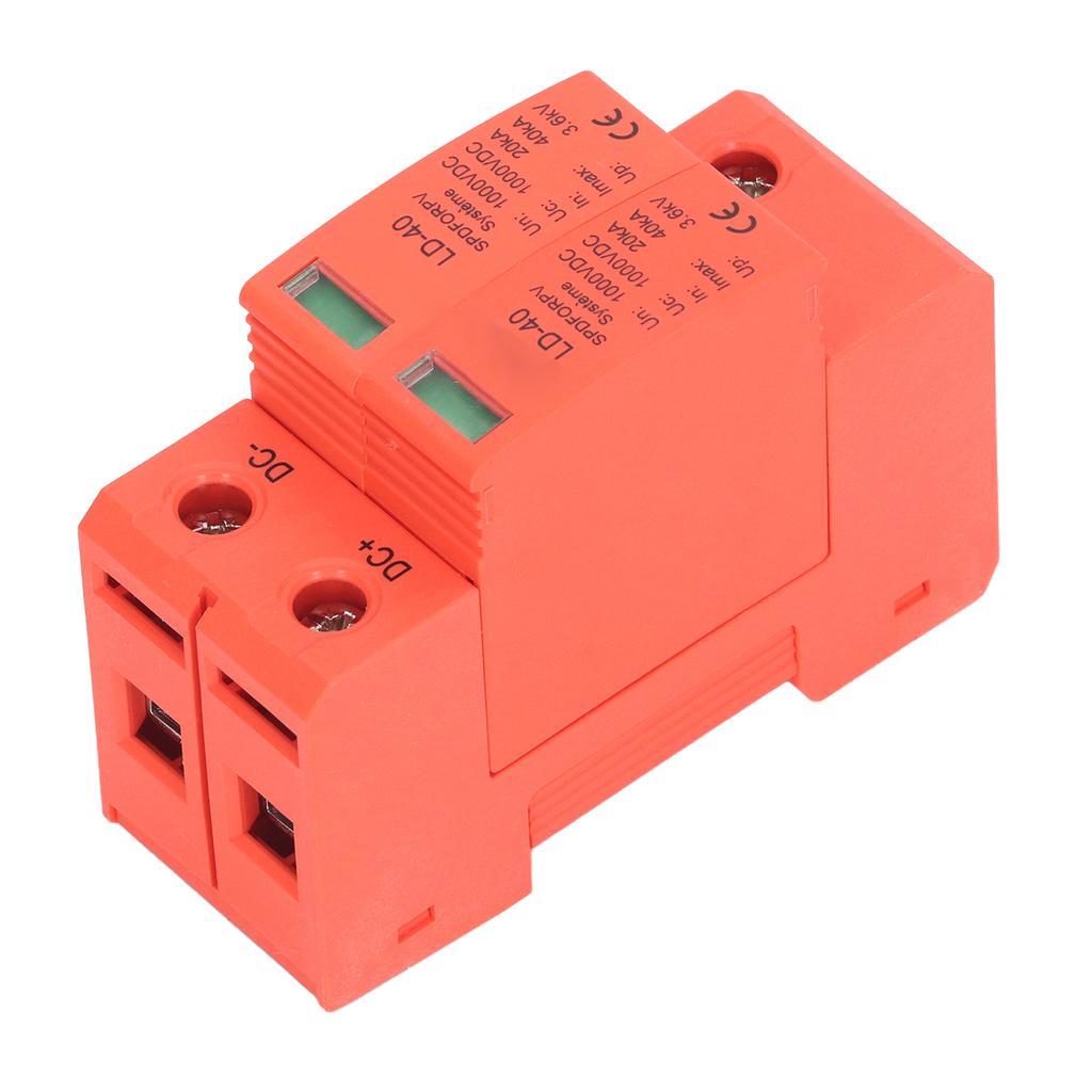 Surge Protective Device 1000V DC 20‑40KA 2P PC Photovoltaic PV Voltage Protection Arrester Protector