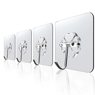 1/3/5pcs Transparent Hooks Strong Suction Cup Sucker Wall Hooks Hanger for Kitchen Bathroom