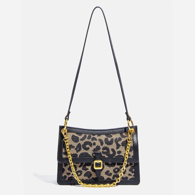 

Сумка высокого класса с леопардовым принтом, универсальная для женщин, модная сумка в Instagram, маленькая сумка через плечо