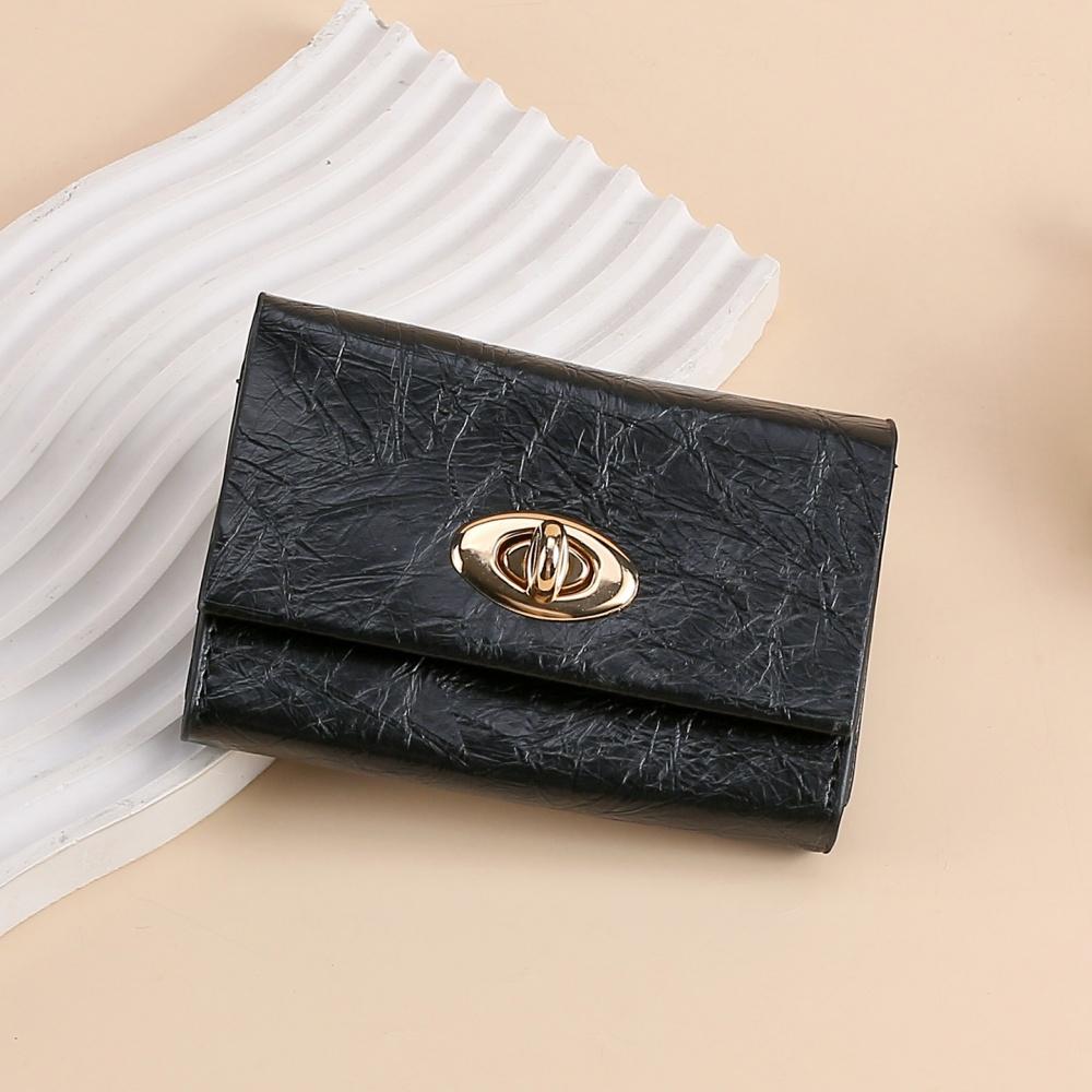 Zipper Coin Purse White Card Holder Women'S Wallet Silver Oil Leather Wallet For Daily Use Casual Outings Travel