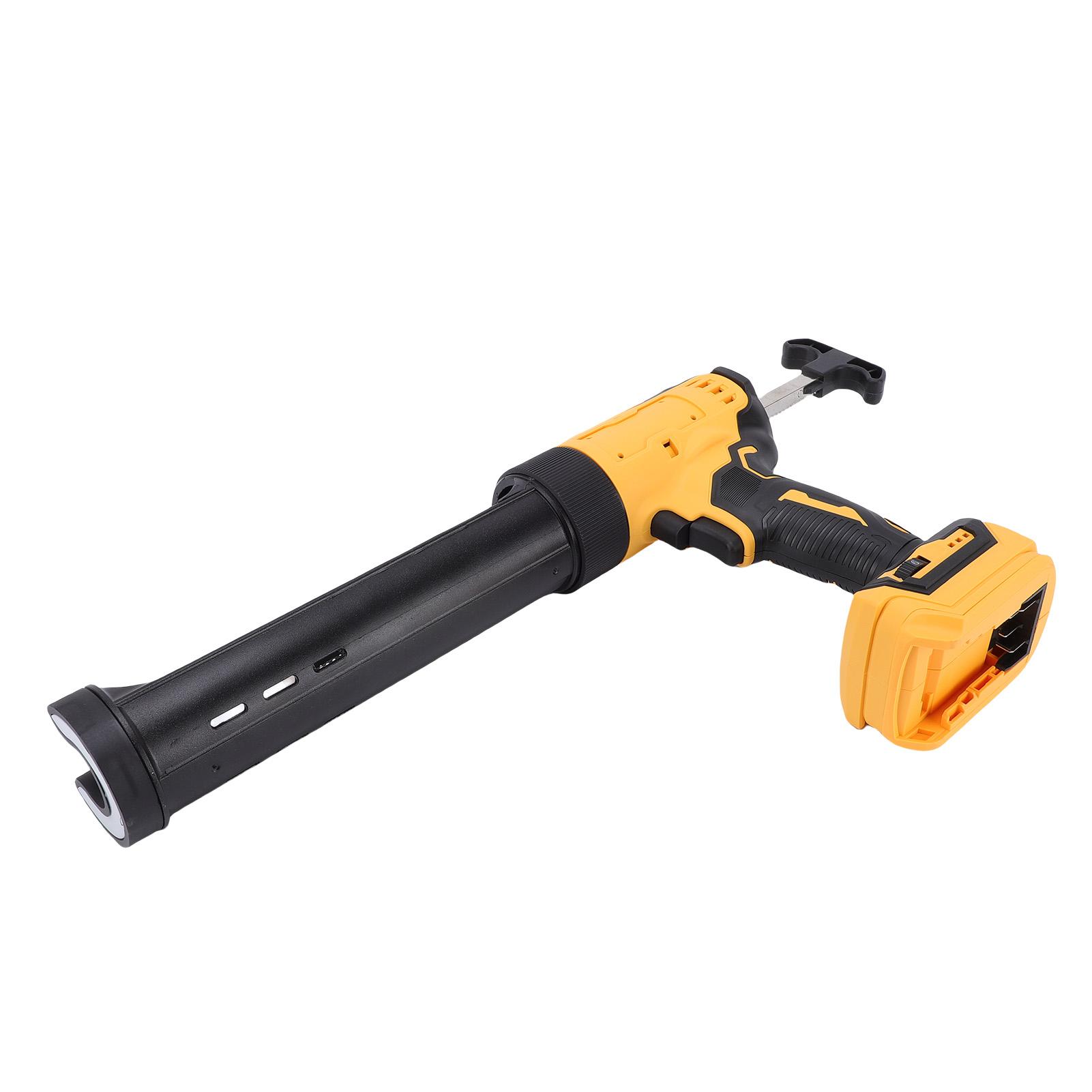 

Cordless Caulking Electric 6 Speed Rechargeable Digital Display with LED Light Practical Tool for Filling Sealing Repair Yellow