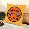 No Pain No Gain Cushion Cover Soft Short Plush Pillow Cover Smooth Cozy Texture Aesthetic Cushion Case Home Decor