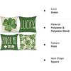 GEEORY St Patricks Day Pillow Covers 18x18 Set of 4 St Patricks Day Decorations for Home Shamrock Lucky St Patricks Day Decorative Throw Pillows