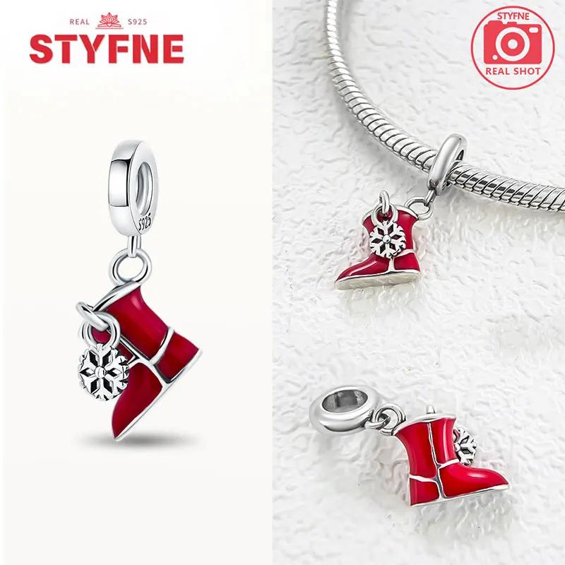 copper Christmas Gifts Charm Bead Charms Snow House Bead Charms Christmas Collection FIt Authentic Bracelets Do It Yourself Fine Jewellery Gifts for W